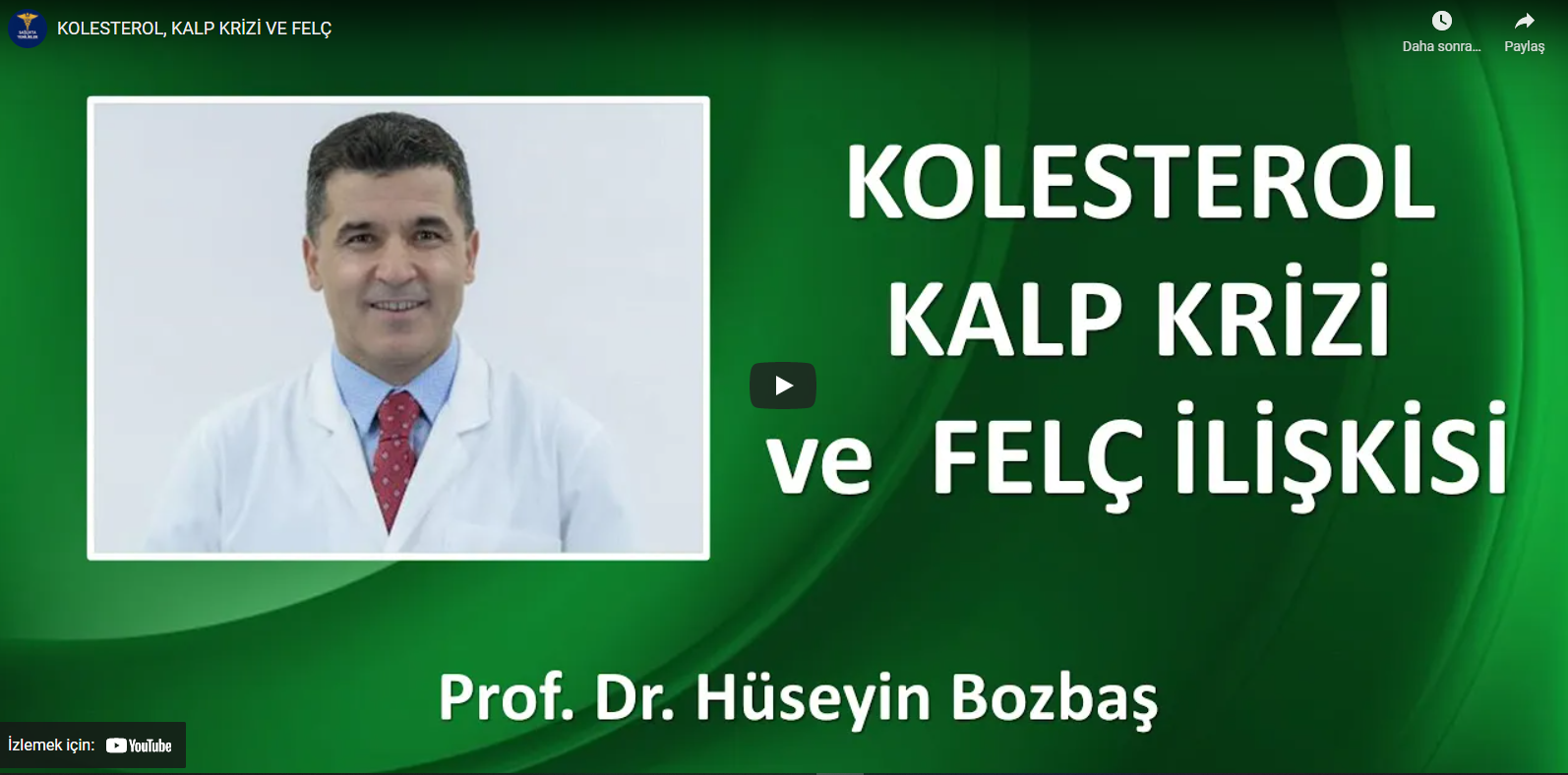 Kolesterol, kalp krizi ve felç